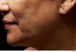 Face Cheek Ear Skin Woman Asian Chubby Wrinkles Studio photo references